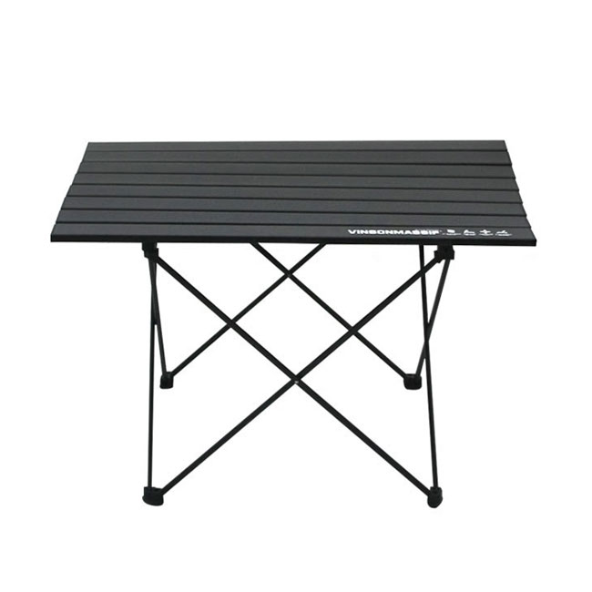 빈슨메시프 경량 폴딩 와이드 테이블 백패킹 피크닉 차박 캠핑테이블 M, 블랙