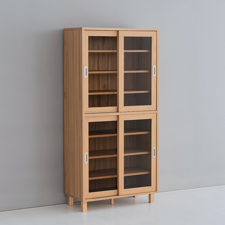 숄리드 슬라이딩 4문 수납장 CHM16680G 800x400x1660mm, 4단, 캄포어베니어 0690.6310 이미지 6