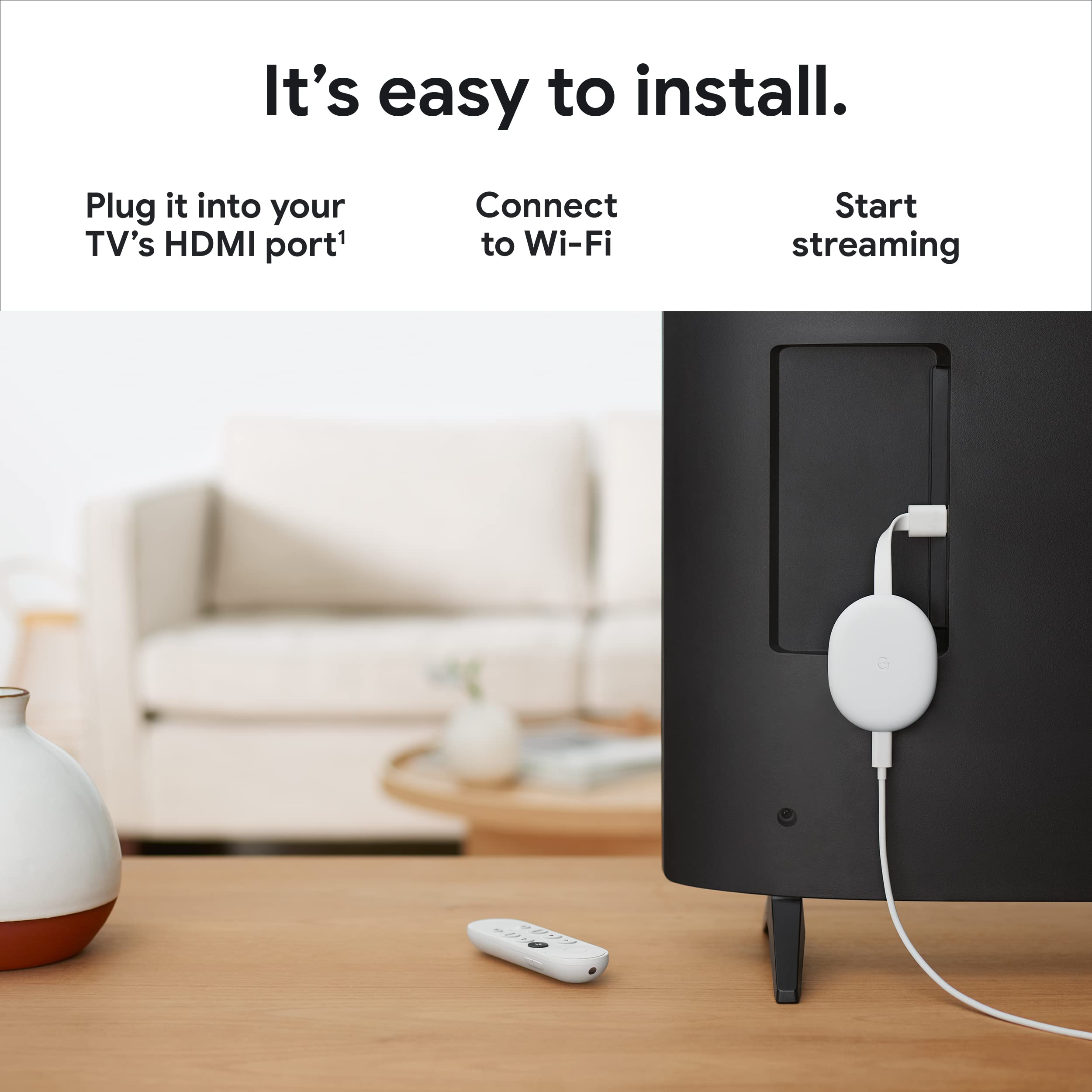 구글 크롬캐스트 4세대 4K Google Chromecast 스마트 TV 4k화질 화이트 상품 이미지