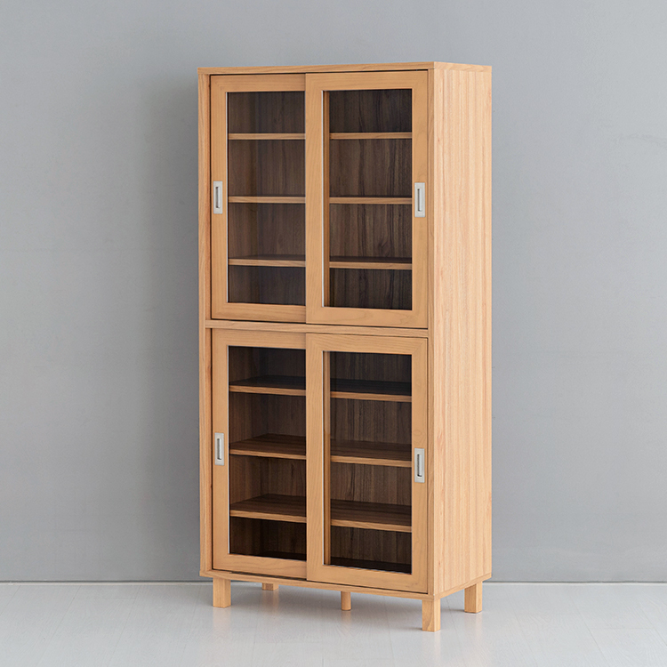 숄리드 슬라이딩 4문 수납장 CHM16680G 800x400x1660mm, 4단, 캄포어베니어 0690.6310 이미지 7