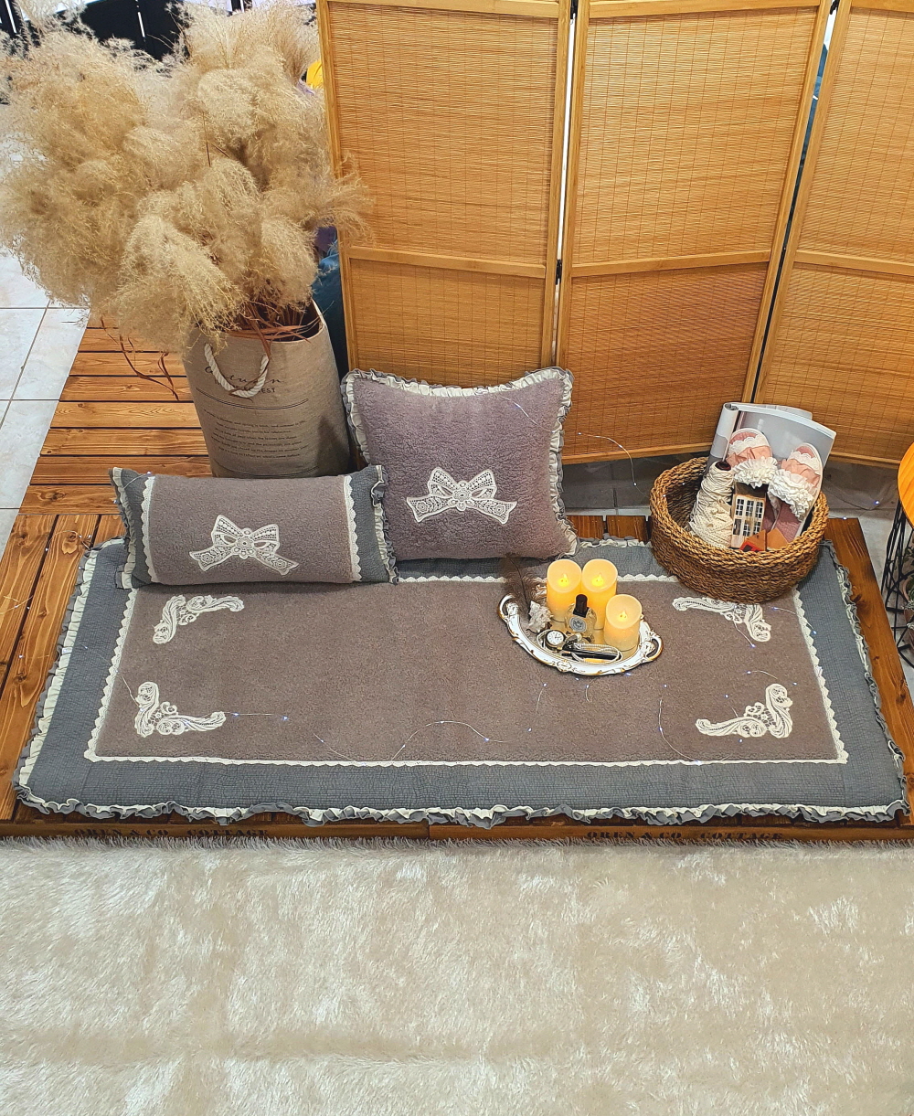 리본 양털 돌 쇼파패드 4인용 3인용 카우치 쇼파커버 제작