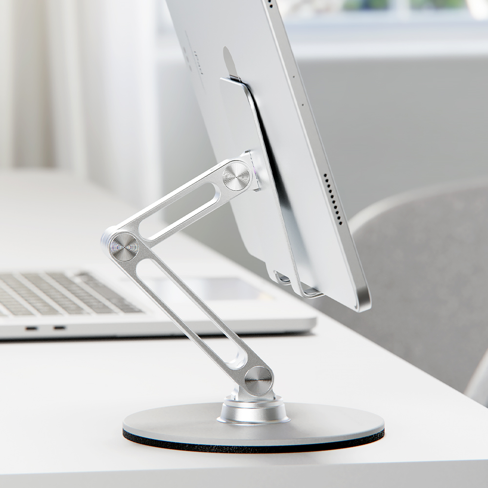 빅쏘 360도 탁상용 태블릿 거치대 실버