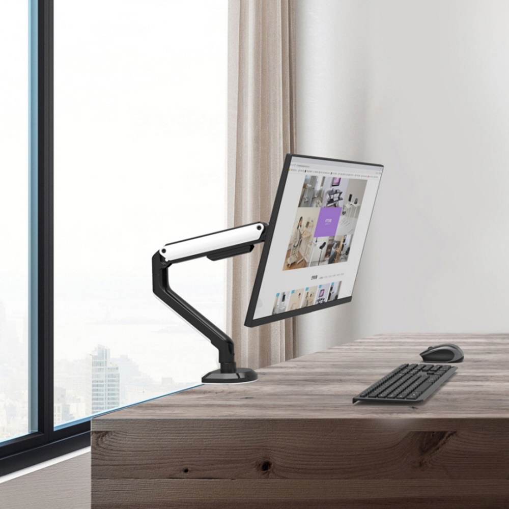 삼성 LG 호환 셀프밸런스 싱글 모니터 거치대 높이조절가능 80cm(32인치) - 상세 이미지 3