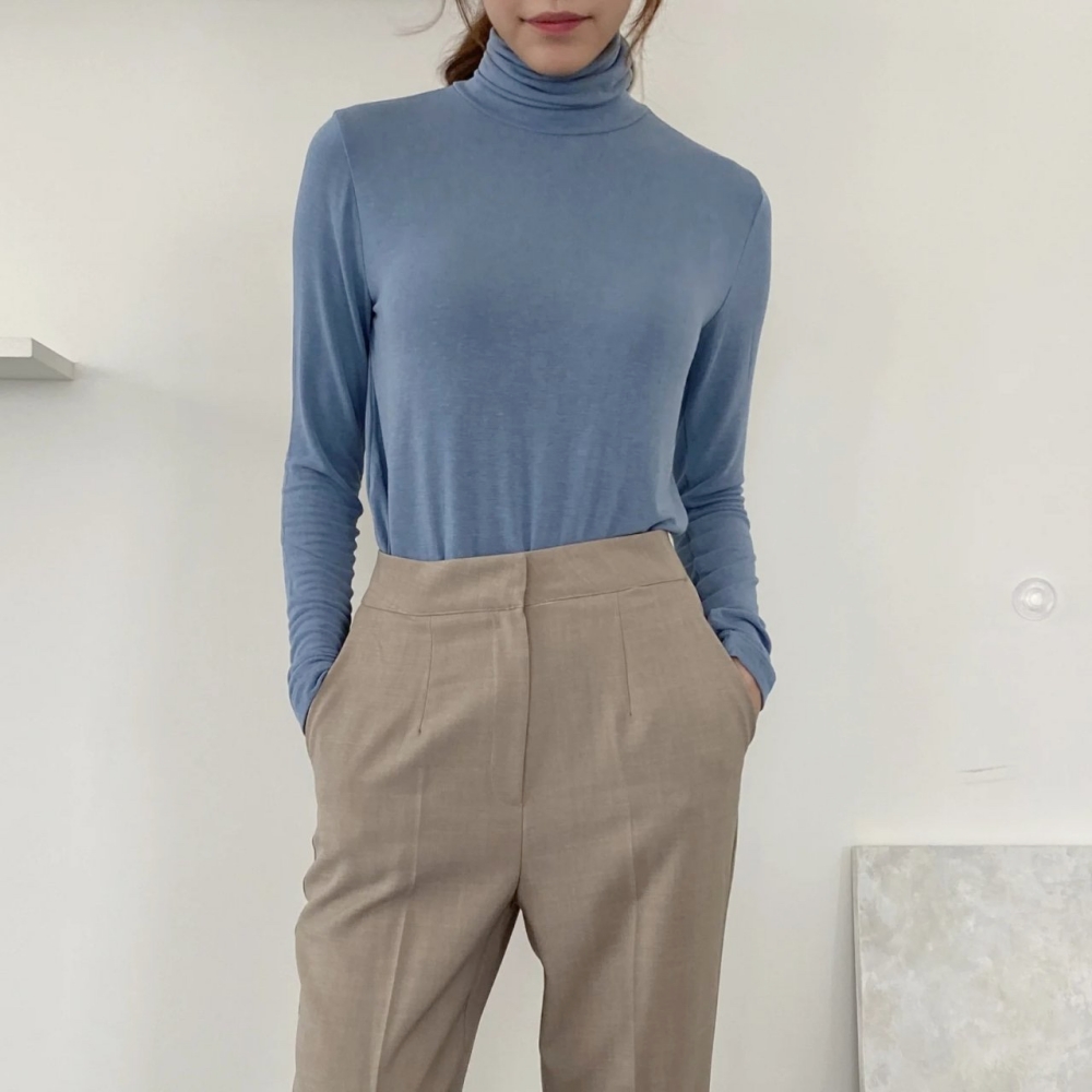 히트텍목폴라 여성 스판 폴라티 히트텍 이미지 4