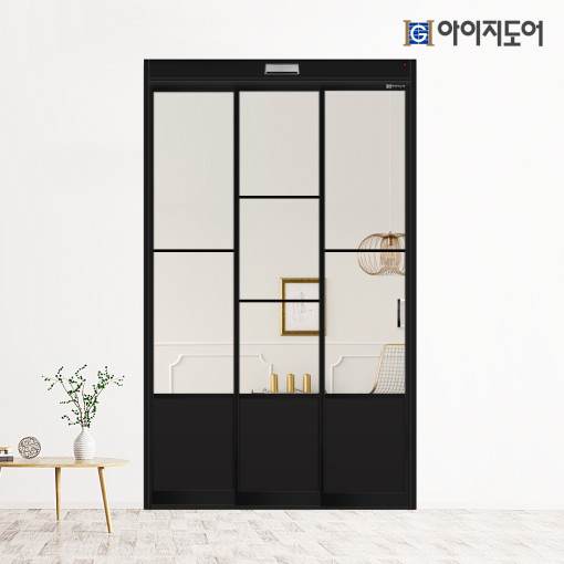 자동중문 슬라이딩 현관 아파트 빌라 친환경 미닫이 초슬림 3연동1.4 투명강화유리 오픈형 : 아이지도어