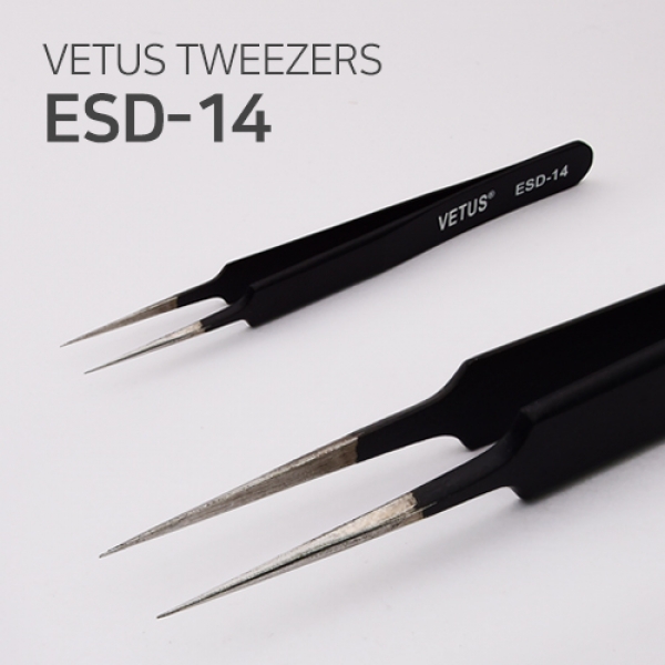 VETUS (비투스) 핀셋(일자) ESD-14 - 상품 이미지