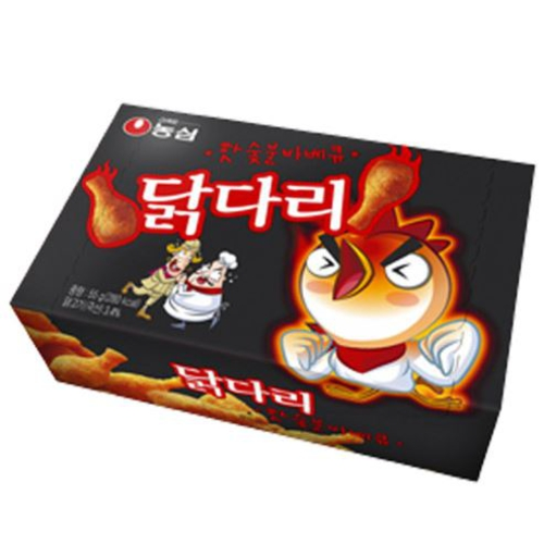농심 닭다리 핫숯불바베큐맛 66g 20개 : 스마트바잉