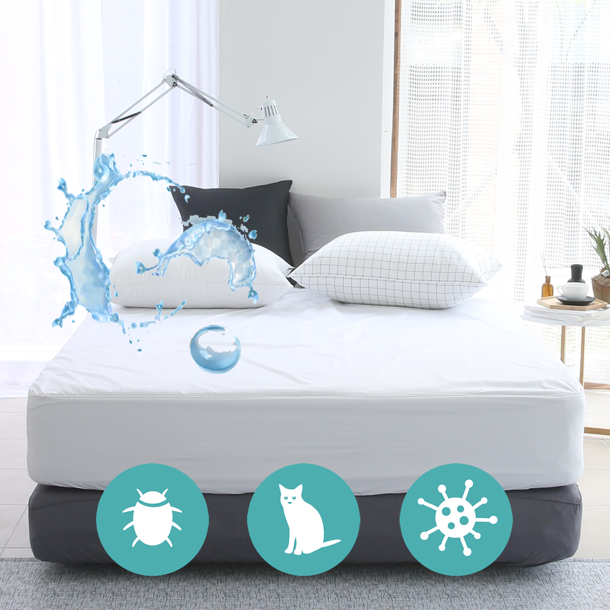 방수 매트리스커버 알러지케어 진드기차단 침대커버 SS