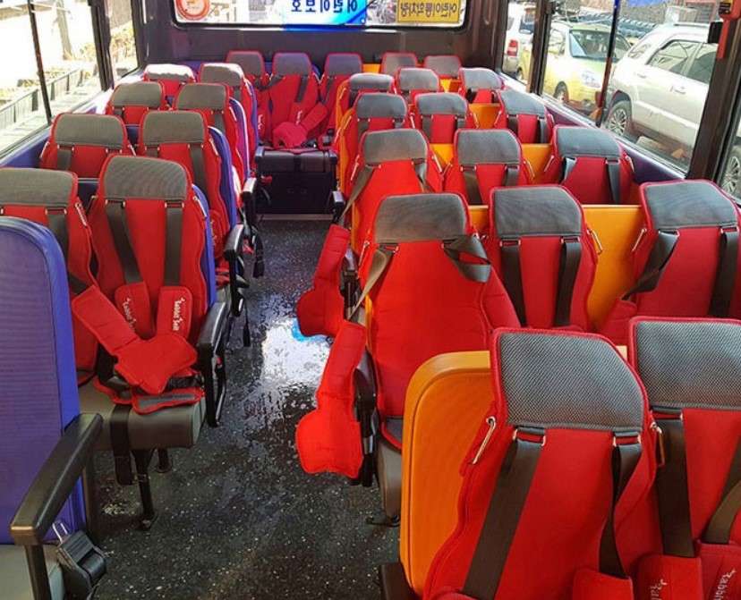 어린이집 통학버스 카시트 안전벨트 유아 유치원 버스 차량 주니어 어린이 2점식 4살~7살