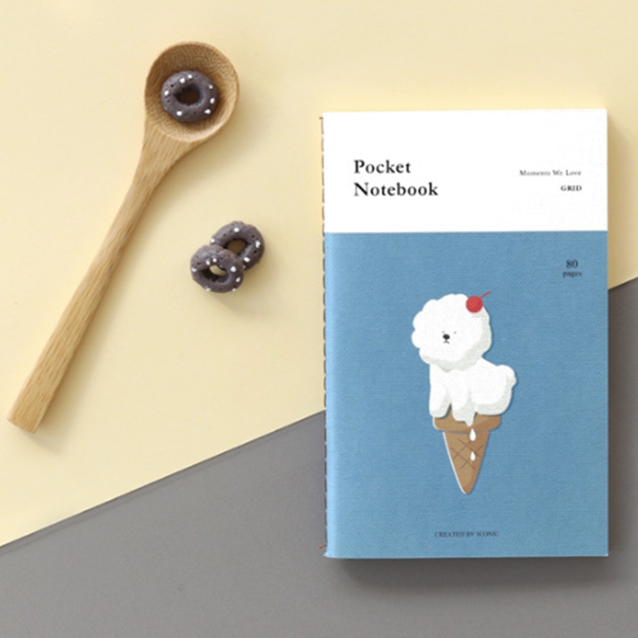 아이코닉 포켓노트 v.2 - 그리드 아이스크림 (수첩 미니 모눈 메모패드) 제품 이미지