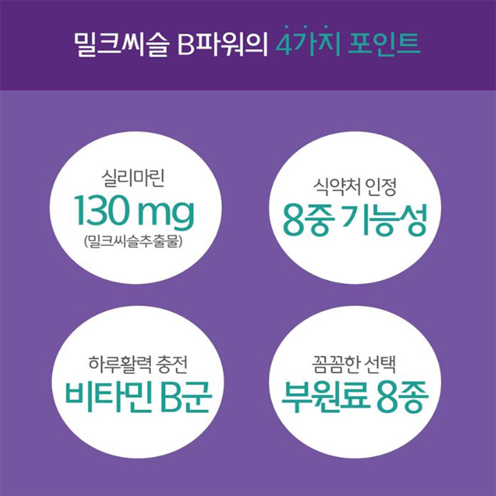 남성피로회복제 간회복 실리마린 밸런스 활력 영양 불규칙식생활 일상활력 밀크씨슬 B파워 이미지 4