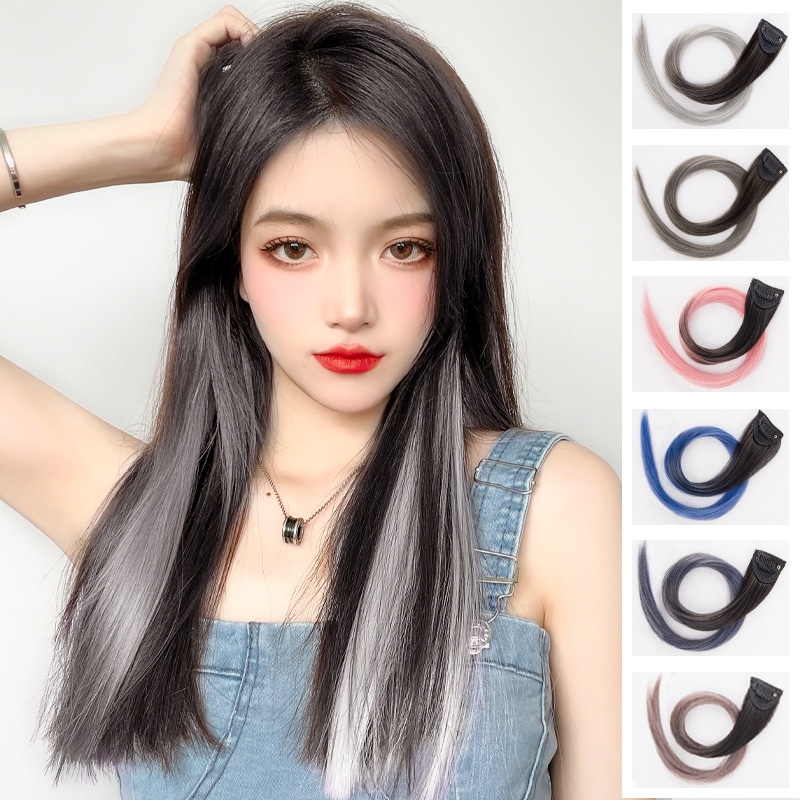 투톤 브릿지 헤어 피스 트윙클 붙임 머리 옴브레 포인트 부분 가발 - 상세 이미지 4