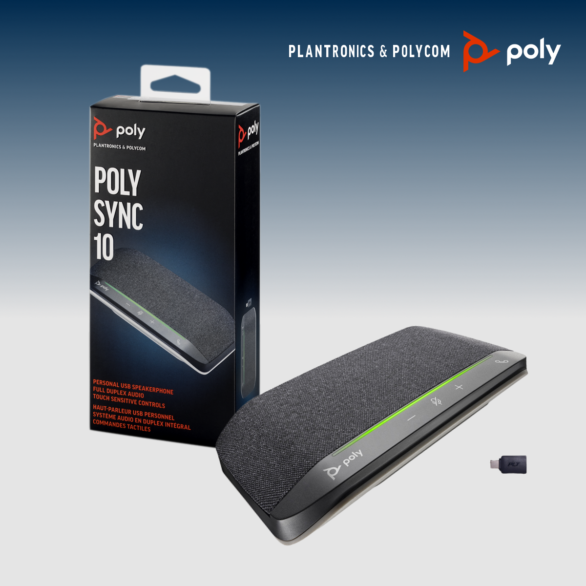 Poly SYNC 10 유선 스피커폰 폴리 싱크 컨퍼런스 리테일팩 - 메인 이미지