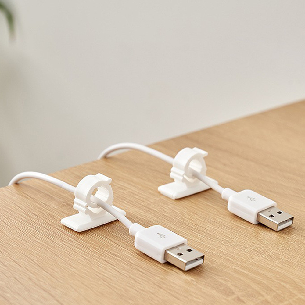 선정리클립 전선정리클립 케이블홀더 원터치 고정 걸이 소형 4개입