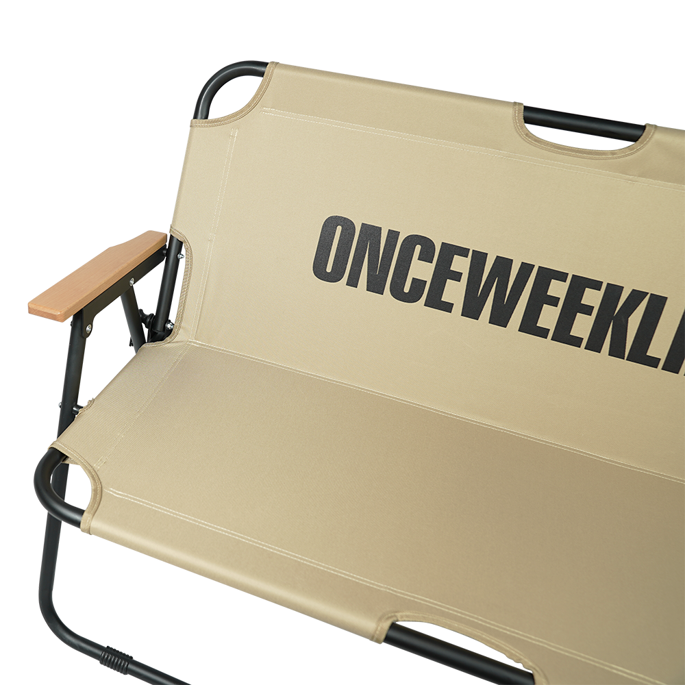 원스위크라이프 캠핑 접이식 경량 2인용 폴딩 벤치 체어 그레이