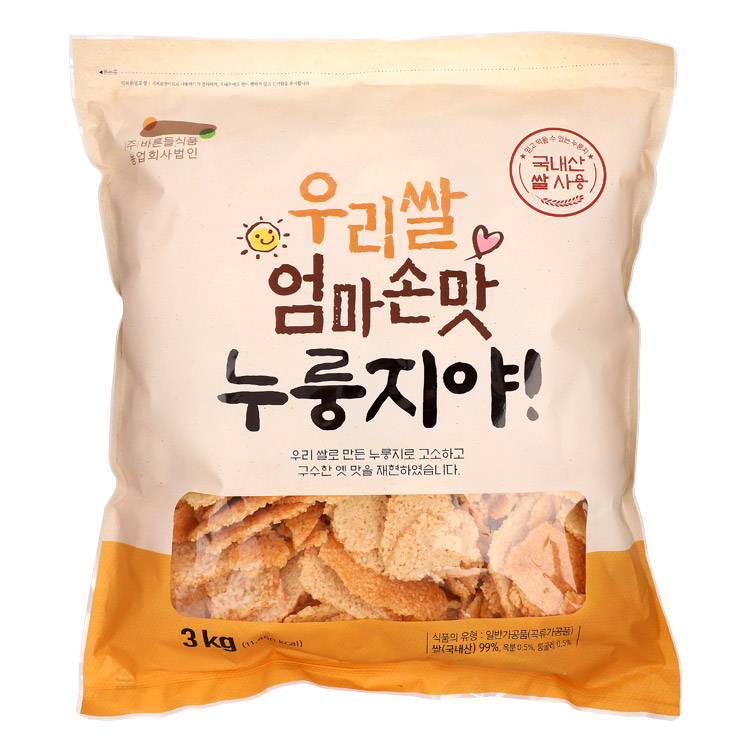 엄마손맛우리쌀구수한누룽지 3KG/(주)바른들식품 : 장보자닷컴
