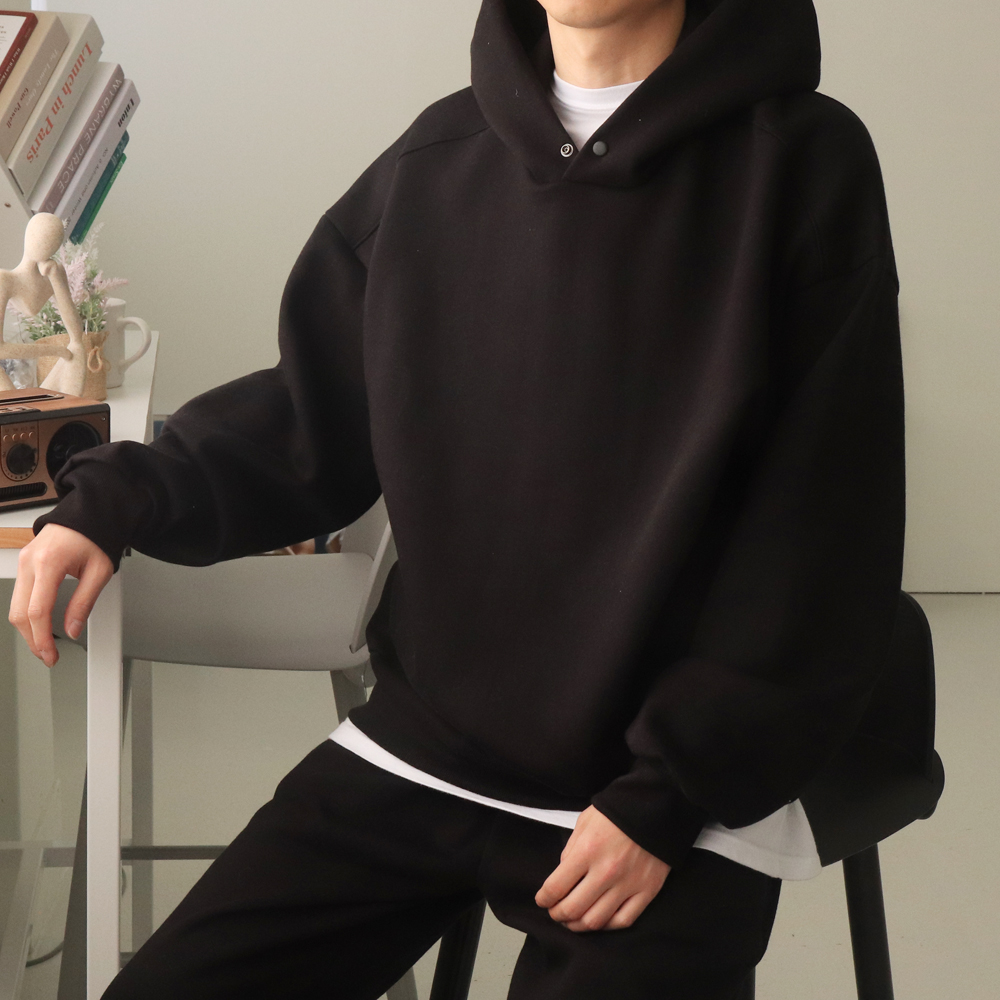남자 후드티 오버핏 기모 모자큰 후드티 이미지 2