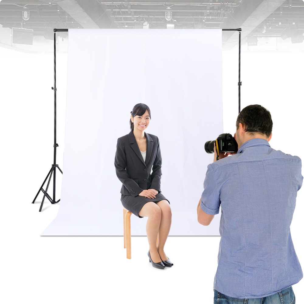 사진 촬영 배경지 거치대 화이트 2mX3m