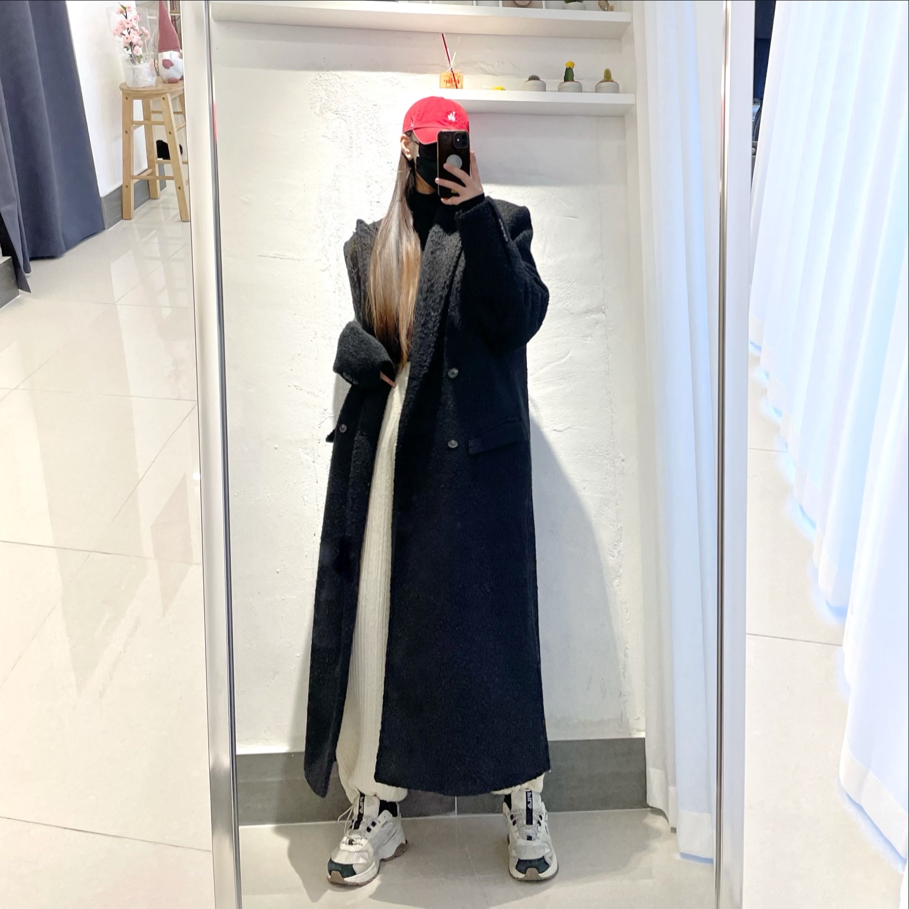 [남녀공용 / 멋쁨 시밀러룩 / 국내생산] 부드러운 푸들 오버핏 울 더블롱코트 2color 상세 이미지 16