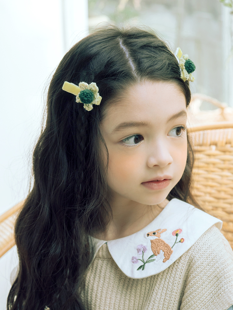 그레인 집게핀 2P 유아헤어핀 - 상세 이미지 3