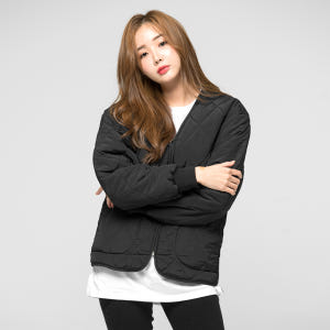 [당일출고] 여성용 기모 퀄팅 집업 보아털 깔깔이 점퍼 2color 착용 후기 | 사이즈/핏 총정리 - 상품 이미지 2