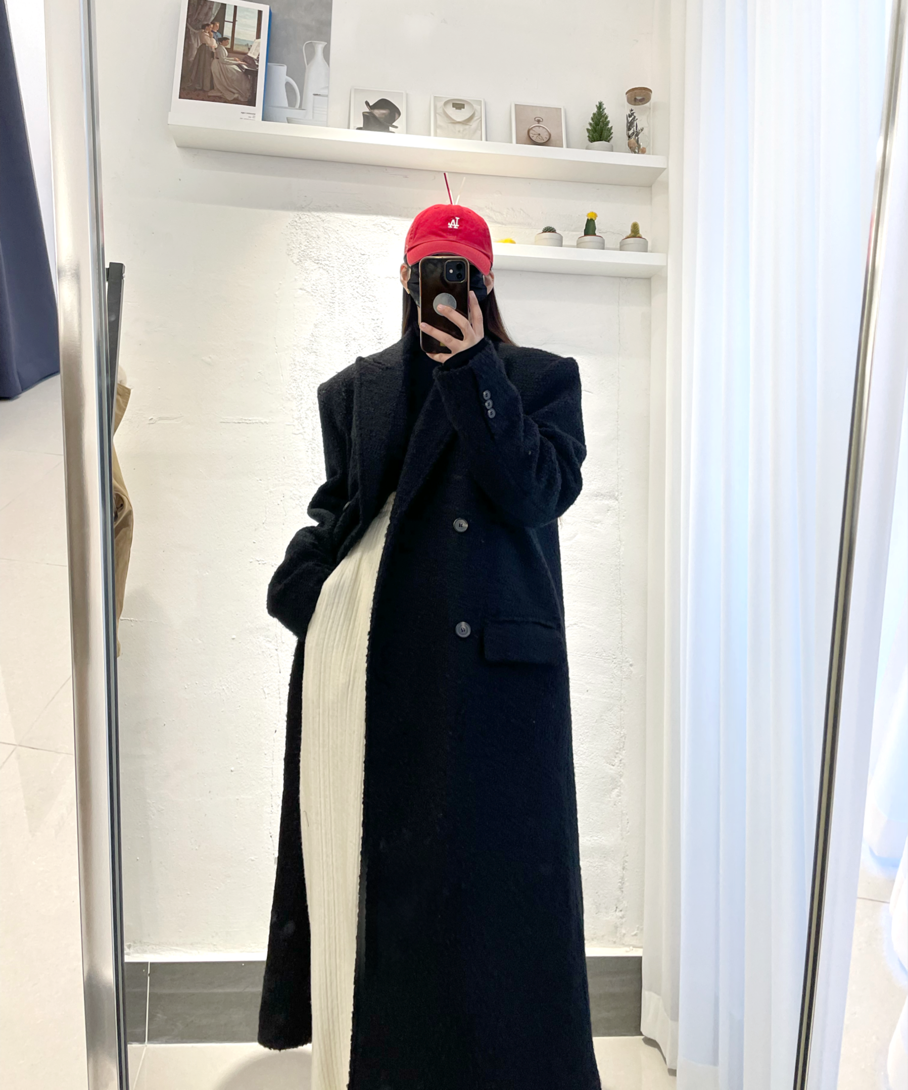 [남녀공용 / 멋쁨 시밀러룩 / 국내생산] 부드러운 푸들 오버핏 울 더블롱코트 2color 상세 이미지 1