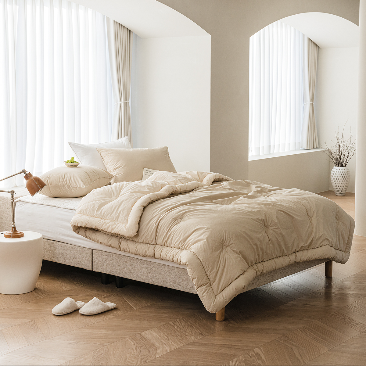 침구 이불 차렵이불 사계절 기숙사이불세트 먼지없는 알러지케어 싱글이불세트