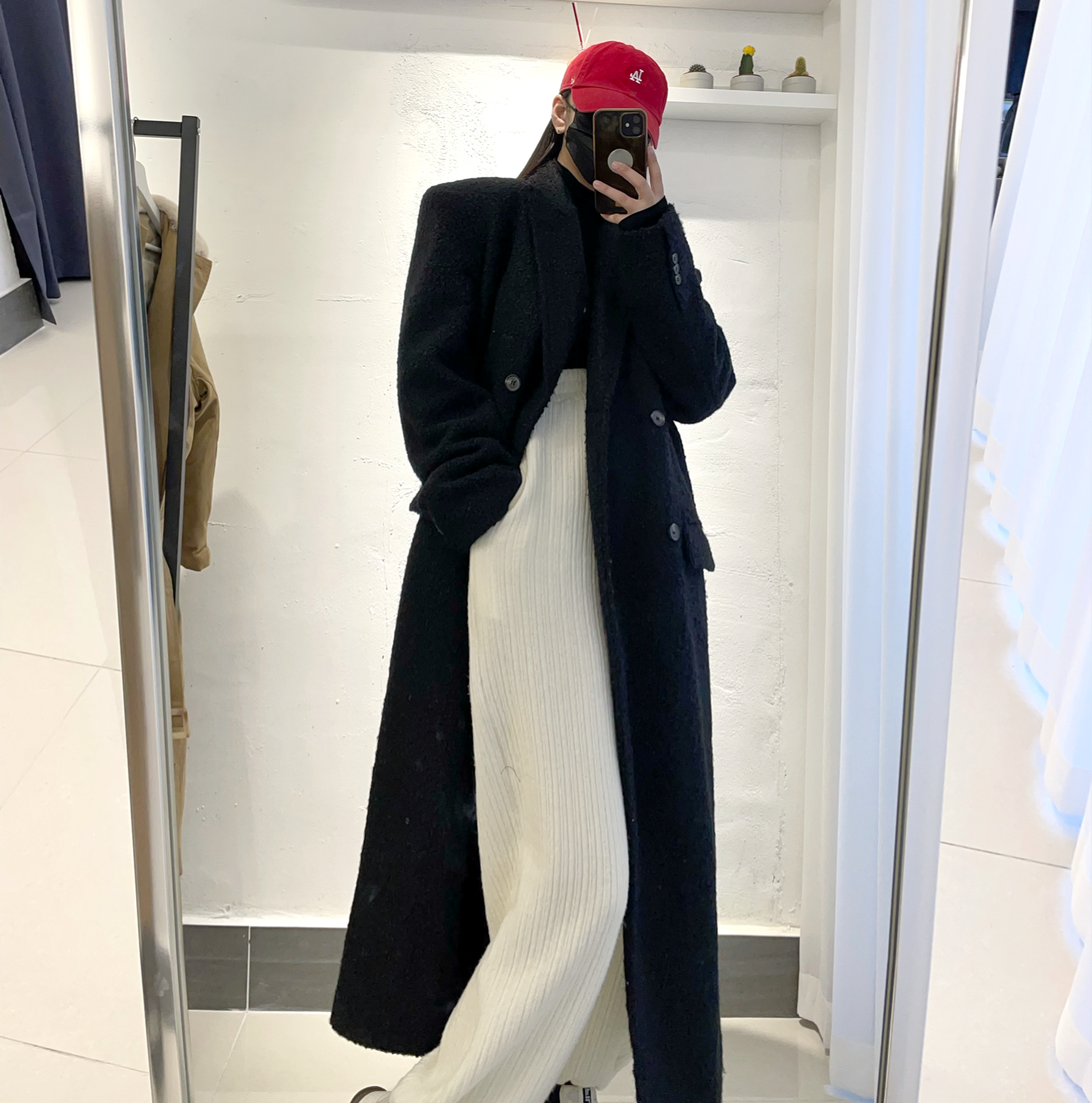 [남녀공용 / 멋쁨 시밀러룩 / 국내생산] 부드러운 푸들 오버핏 울 더블롱코트 2color 상세 이미지 3