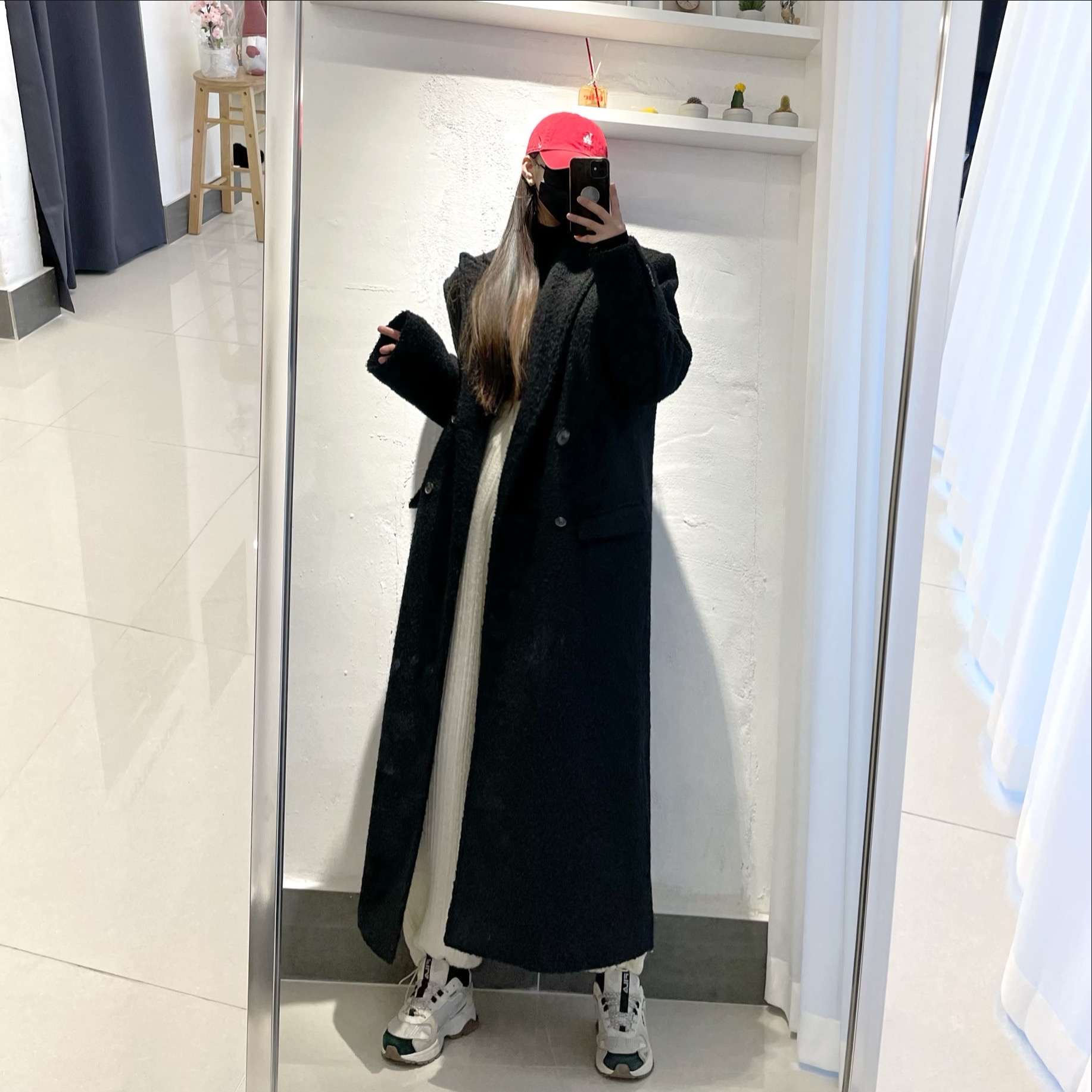 [남녀공용 / 멋쁨 시밀러룩 / 국내생산] 부드러운 푸들 오버핏 울 더블롱코트 2color 상세 이미지 14