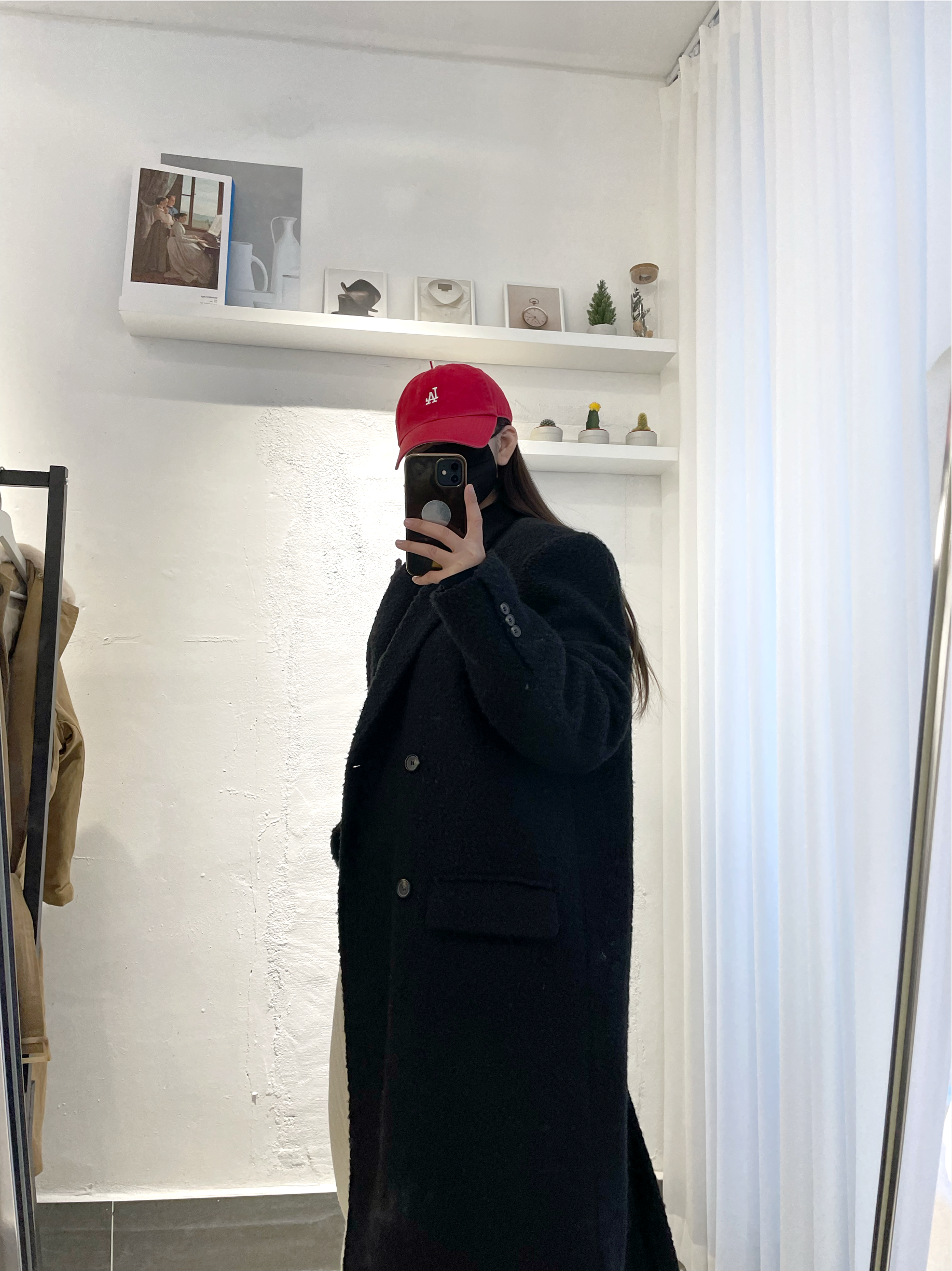 [남녀공용 / 멋쁨 시밀러룩 / 국내생산] 부드러운 푸들 오버핏 울 더블롱코트 2color 상세 이미지 22