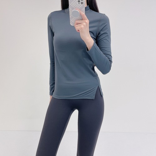 로라벨 밤비 필라테스복 여성 요가복 필라테스 요가 상의 티셔츠 옷 커버업 운동복 긴팔 탑 - 상세 이미지 4