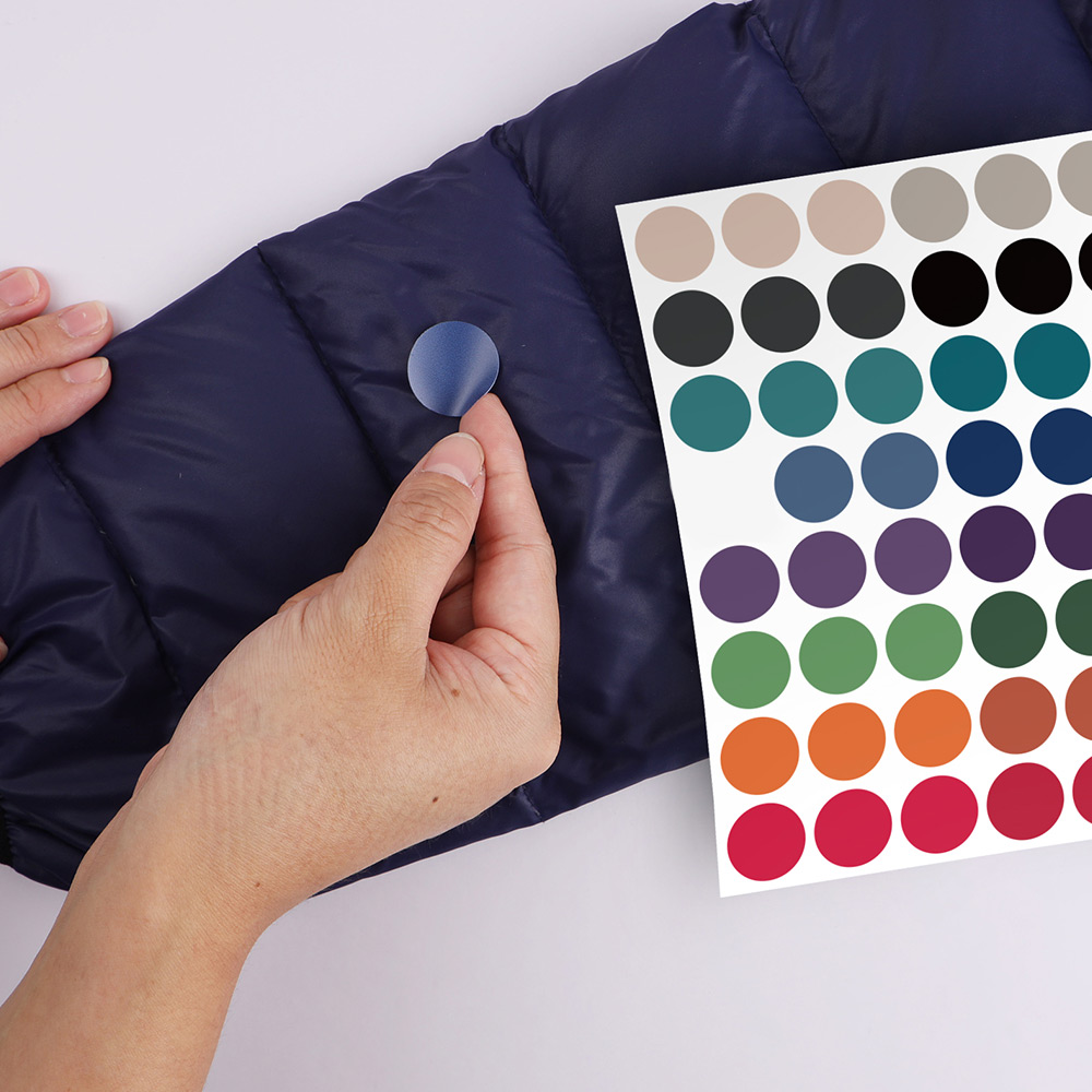 [기성]붙이는 수선 테이프 원형 스티커 패딩 우산 스키복 수영복 구멍 패치 제품 이미지