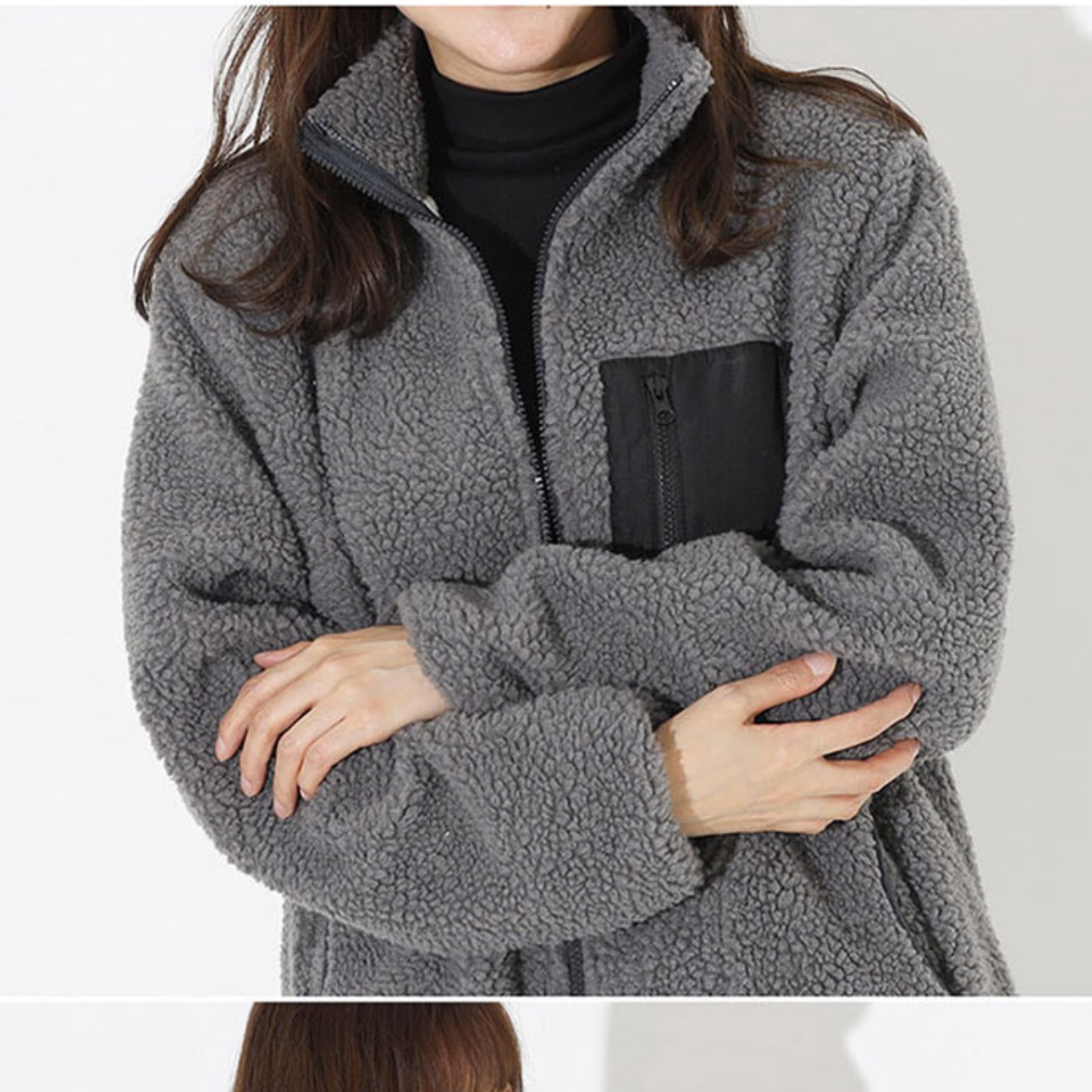 이월패딩 여성 등산 점퍼 경량 후리스 등산용 패딩 자켓 - 상세 이미지 4