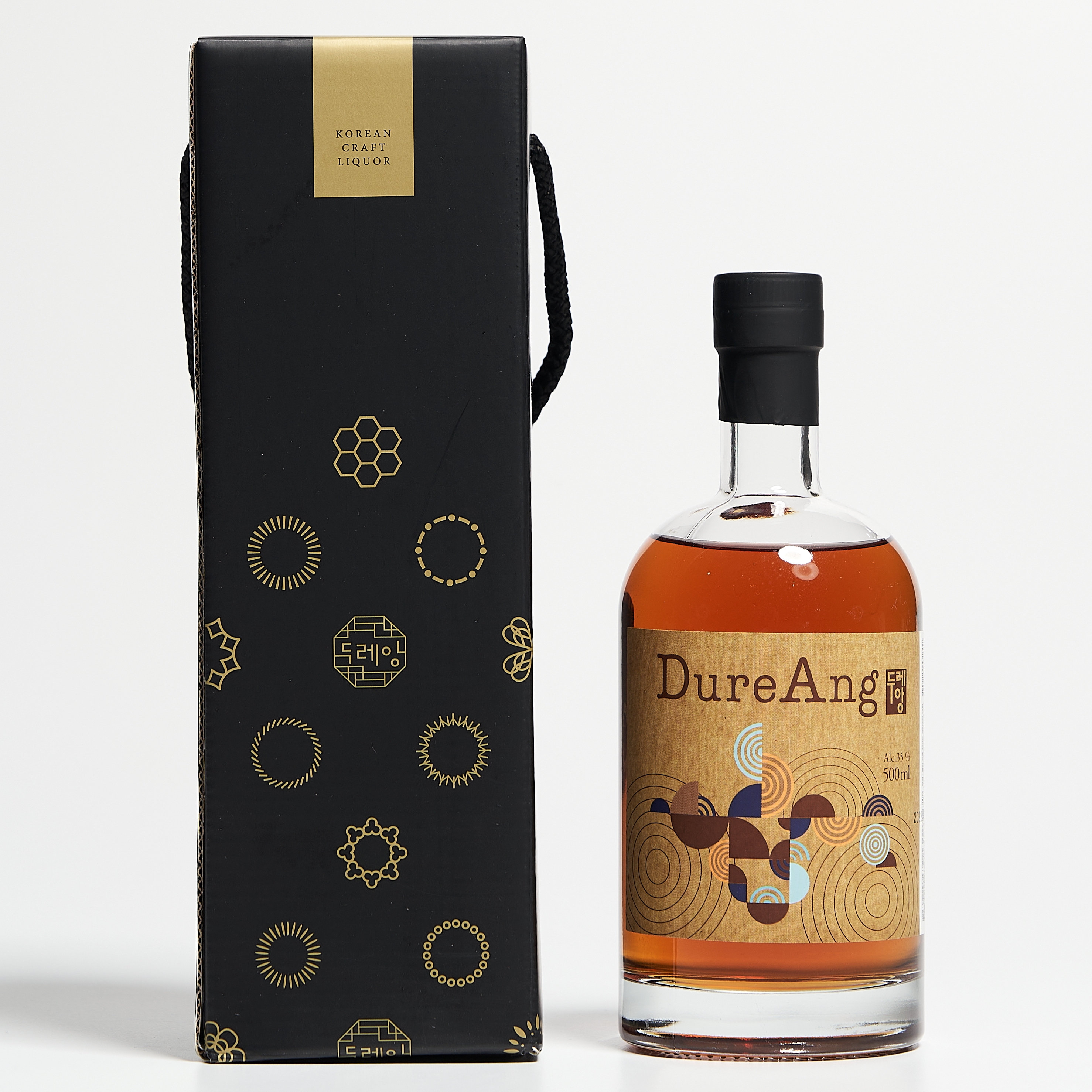 두레앙 브랜디 오크 35도 500ml 목통 숙성 거봉 포도 증류주 두레양조(케이스 포함)