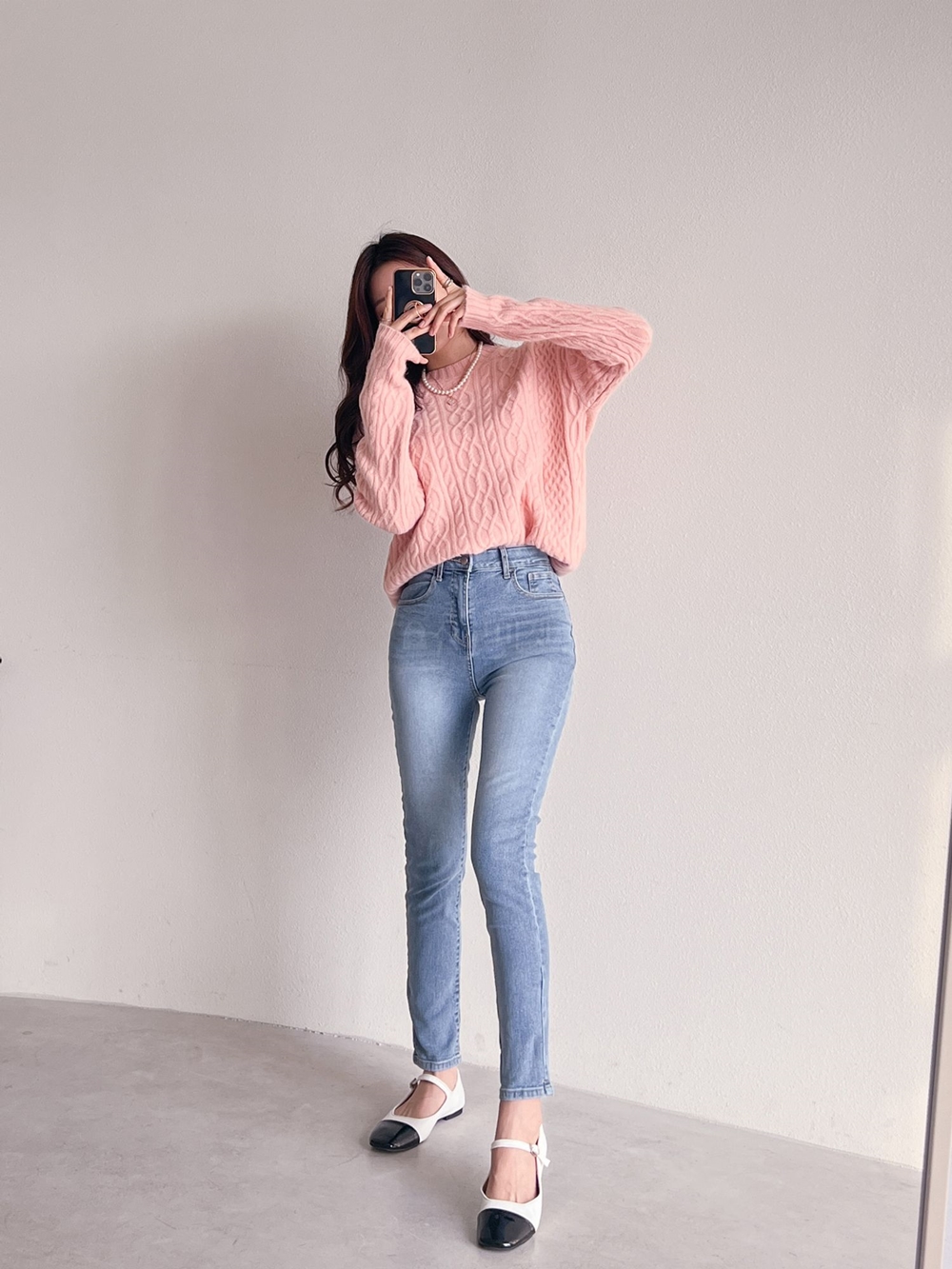 연청 슬림 일자 하이웨스트 빅사이즈 데님 청바지 팬츠 이미지 3