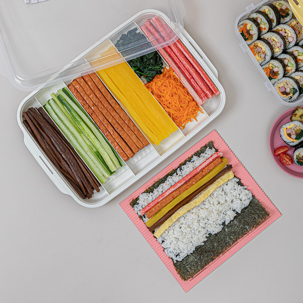 이지앤프리 김밥말이 김밥재료보관용기세트+파스텔접시 1P - 상세 이미지 3