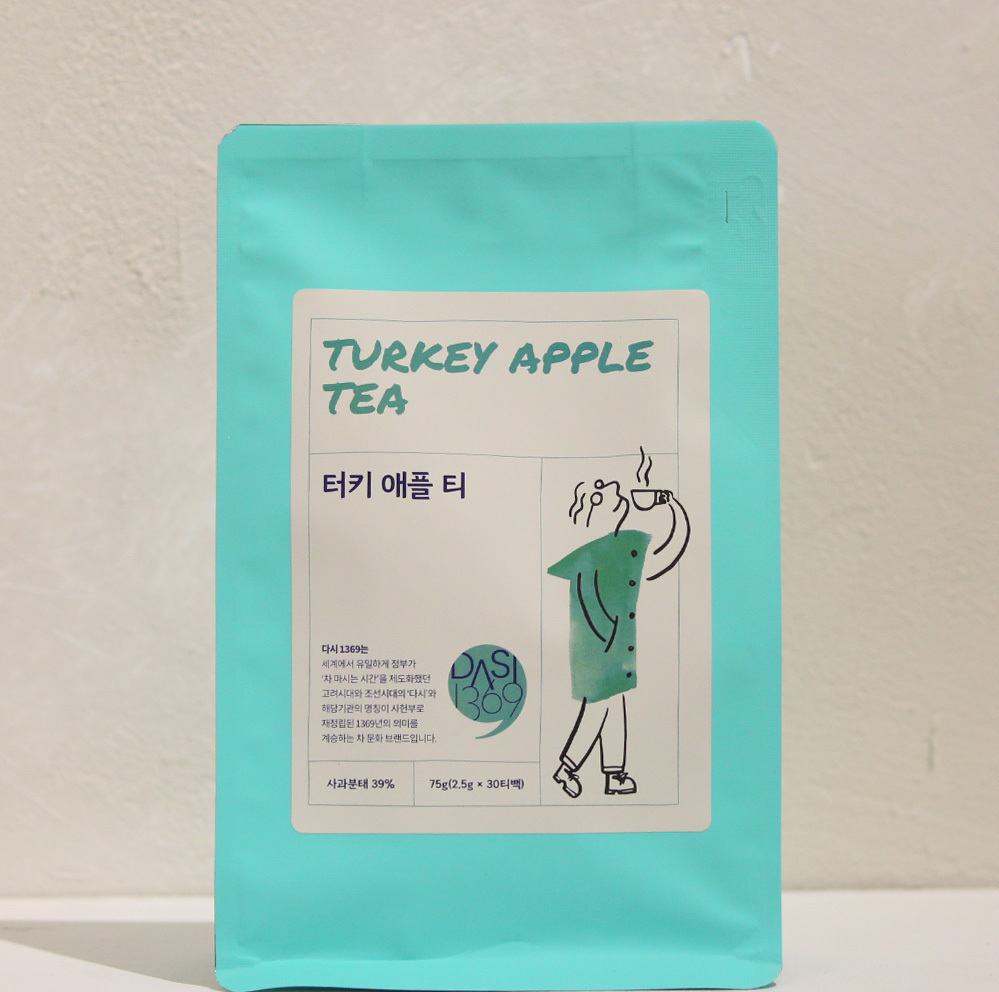 [다시1369] 터키애플티 30티백 II 2.5g 가득채운 향긋한 사과향 찐 사과조각 - 상품 이미지