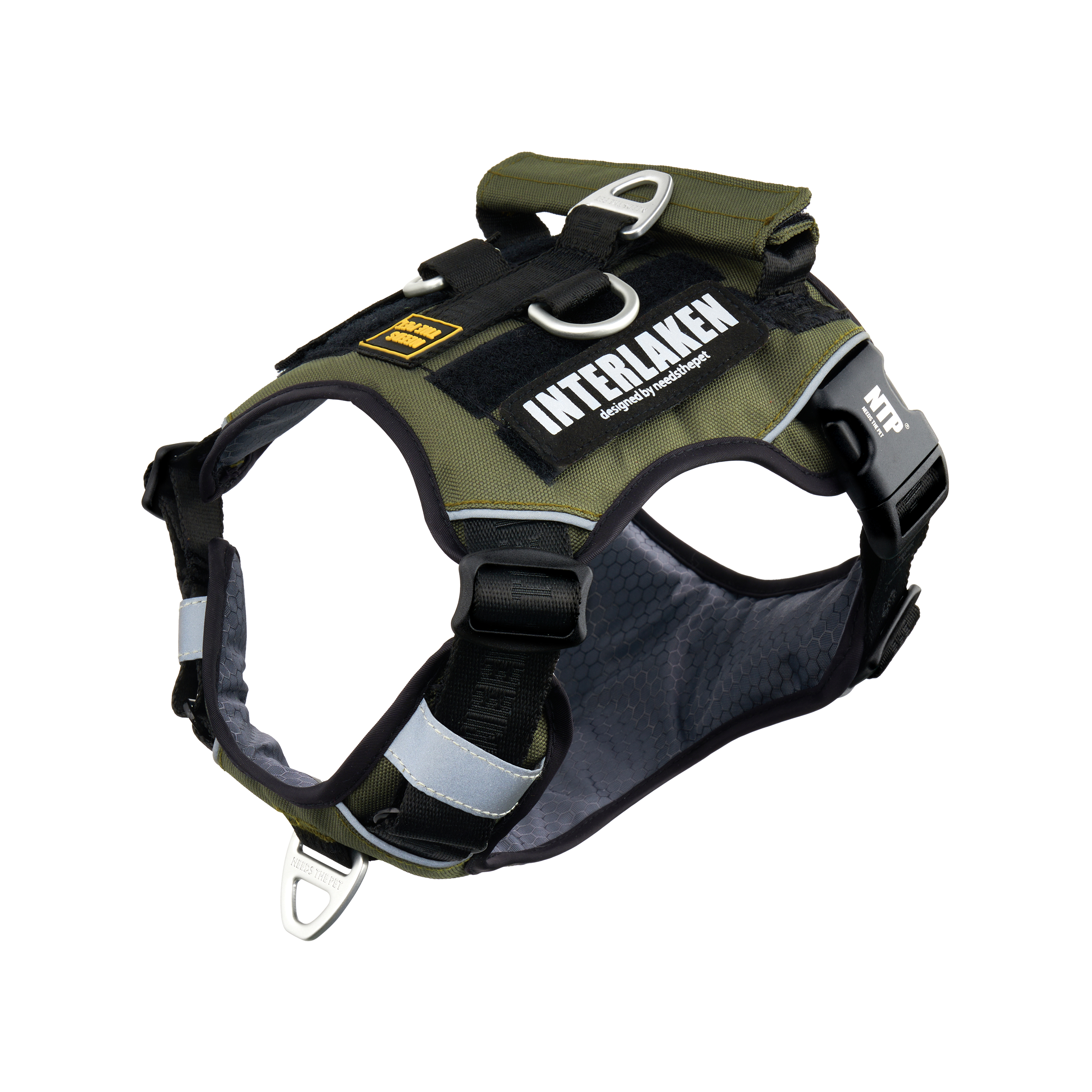 인터라켄 투톤 커스텀 강아지 하네스 소형견 앞섬방지 앞고리 가슴줄 XXS