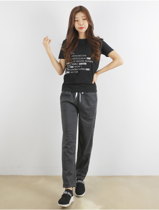 GAA Z910 여자 기본 일자 트랙 팬츠 트레이닝복 여자하의 여성 바지 트레이닝팬츠