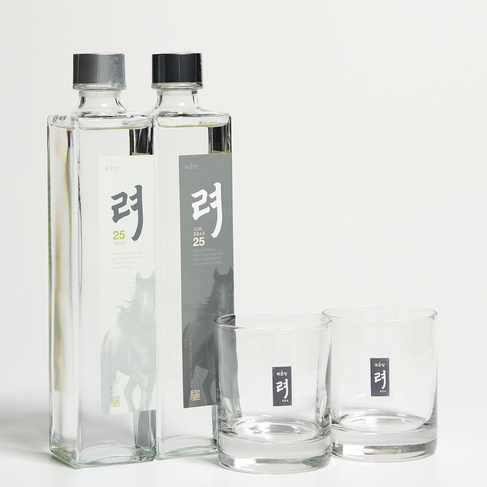 려 25도 선물세트 특3호 375ml 2본입(쌀블렌딩+고구마 소주) 증류주 국순당 여주 - 상세 이미지 2