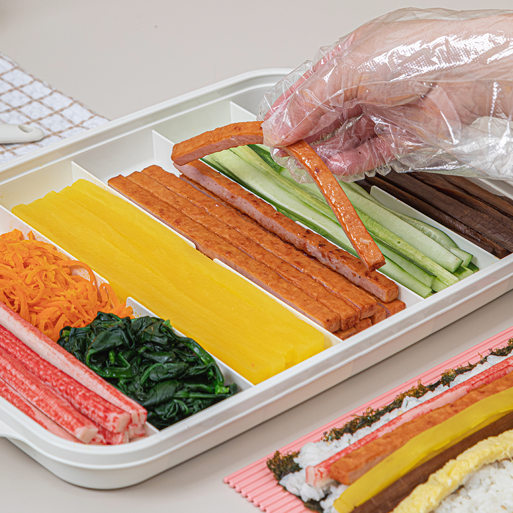 이지앤프리 김밥말이 김밥재료보관용기세트+파스텔접시 1P - 상세 이미지 4