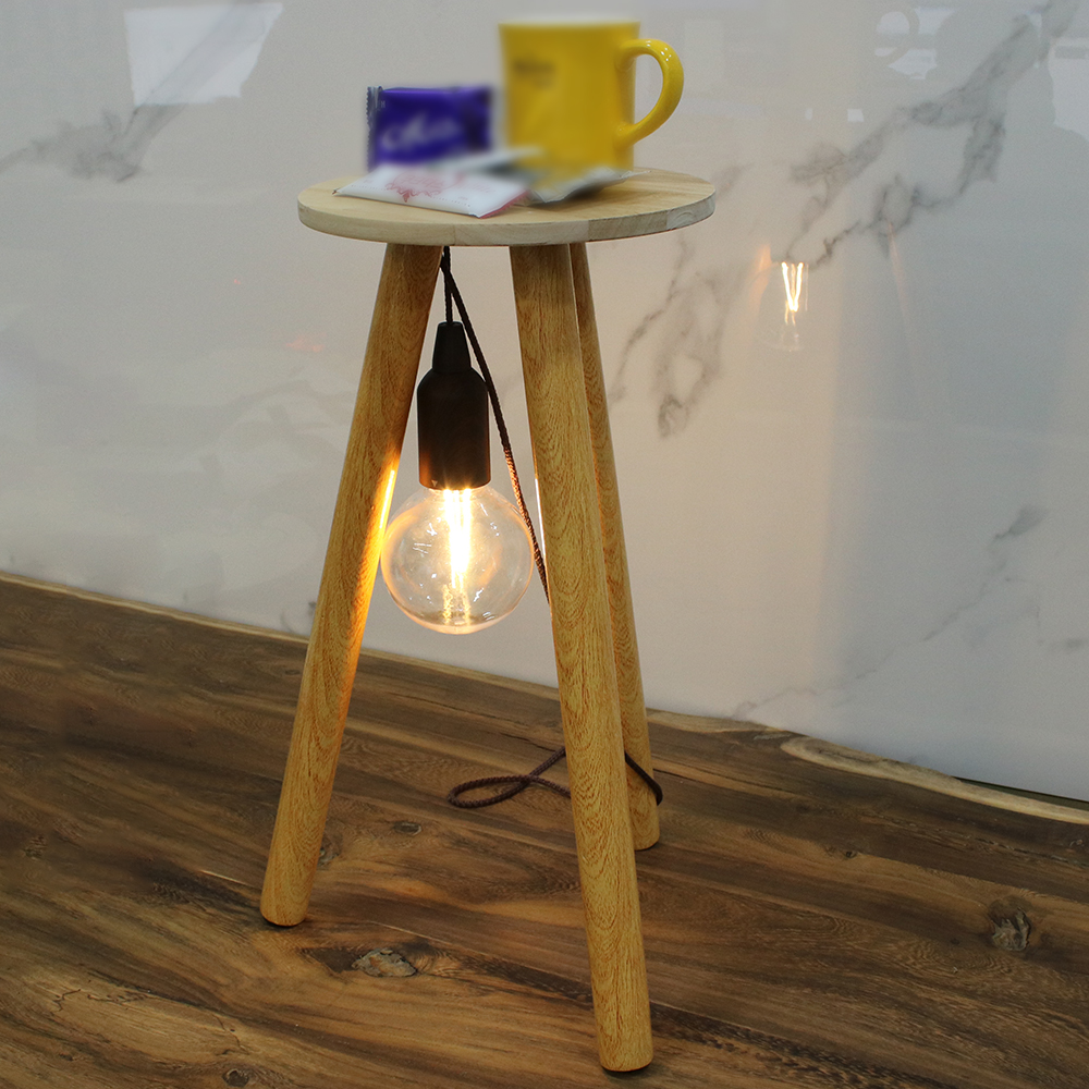 원형 원목 사이드테이블 침대 소파 간이 티 테이블 거실협탁 인테리어