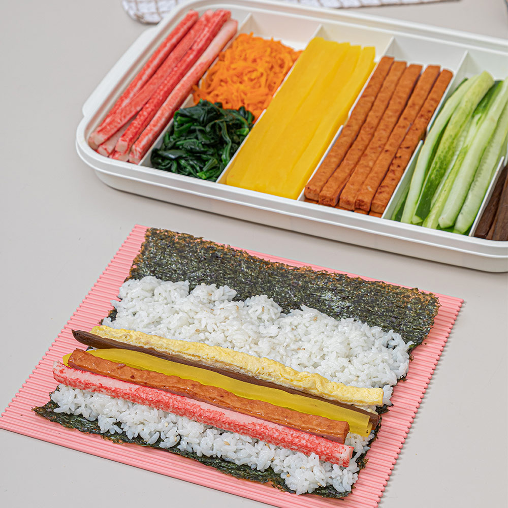 이지앤프리 김밥말이 김밥재료보관용기세트+파스텔접시 1P - 상세 이미지 2