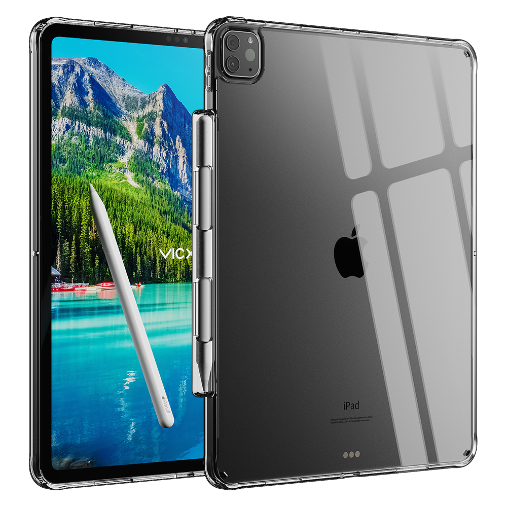 빅쏘 아이패드 프로 케이스 12.9인치 6세대 5세대 애플펜슬 수납 투명