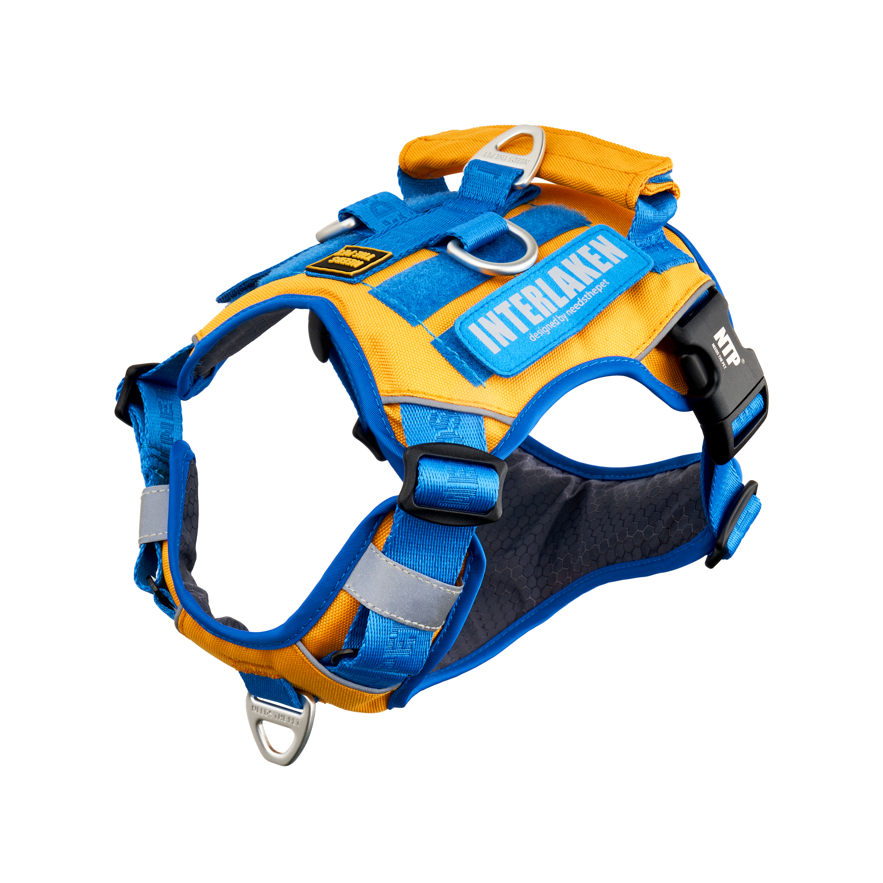인터라켄 투톤 커스텀 강아지 하네스 소형견 앞섬방지 앞고리 가슴줄 XXS