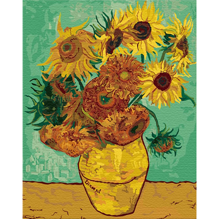 고흐 해바라기 [캔버스형] [보석십자수] 3D 사각 40x50 : 아트젤리 ARTJELLY