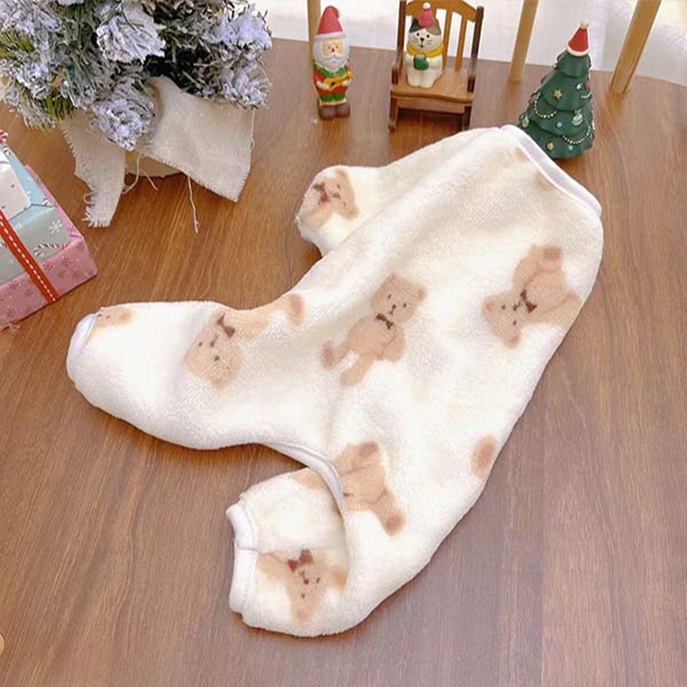 강아지 옷 곰돌이 수면 잠옷 올인원 조끼 S-2XL - 상세 이미지 2