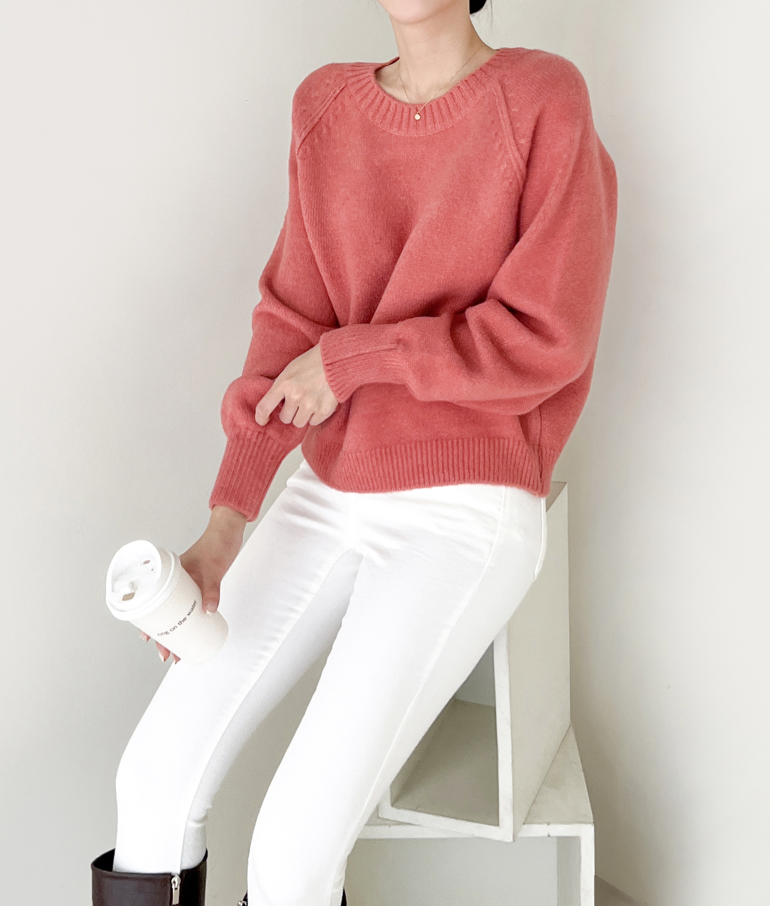 [엔드에이/무료배송] 여리핏 보들보들 라운드 니트 이미지 4