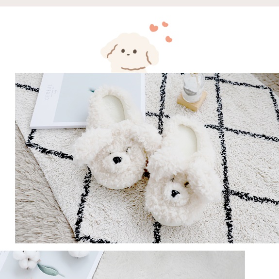 따뜻한 겨울용 커플 겨울 실외 슬리퍼 강아지 캠핑 털슬리퍼