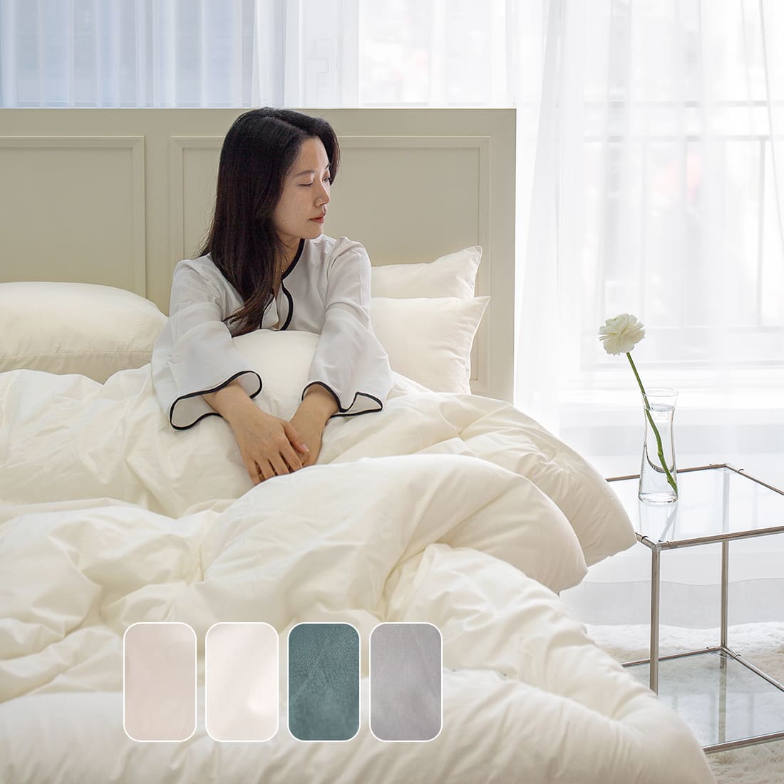 순수 유기농 오가닉 일반 코튼100 알러지케어 호텔 침구 SS